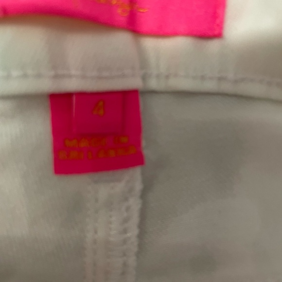 Lilly Pullitzer White Cotton Jeans with Embroidered Pockets, Sz 4 - Picture 4 of 12